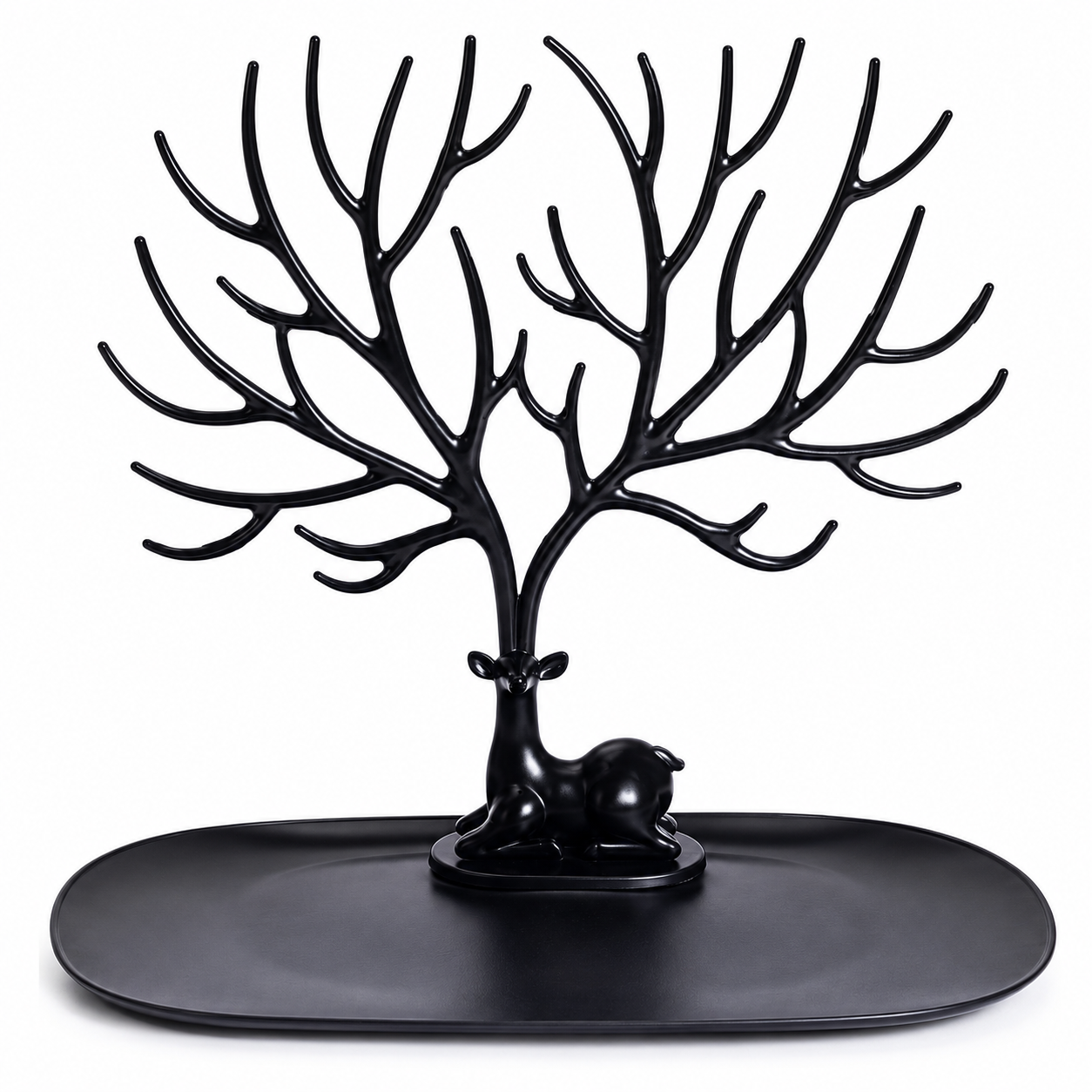 Antique Deer Tree Jewelry Organizer Stand | Necklace, Earring, Bracelet & Ring Holder | Decorative Jewelry Display Rack