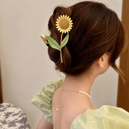 Sunflower Metal Hair Claw Clip – Pack of 1