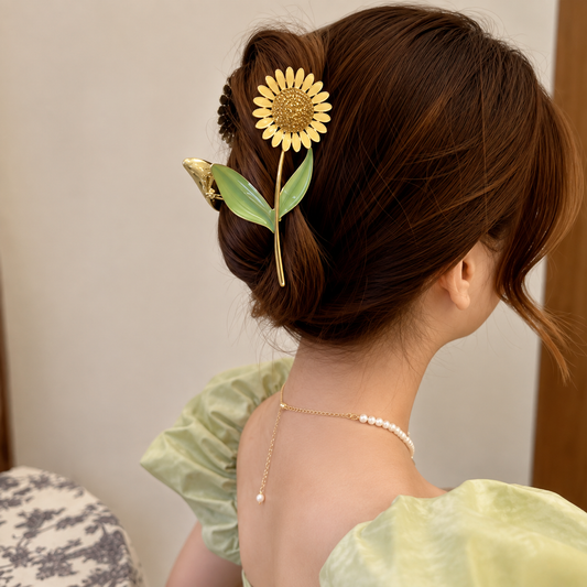 Sunflower Metal Hair Claw Clip – Pack of 1