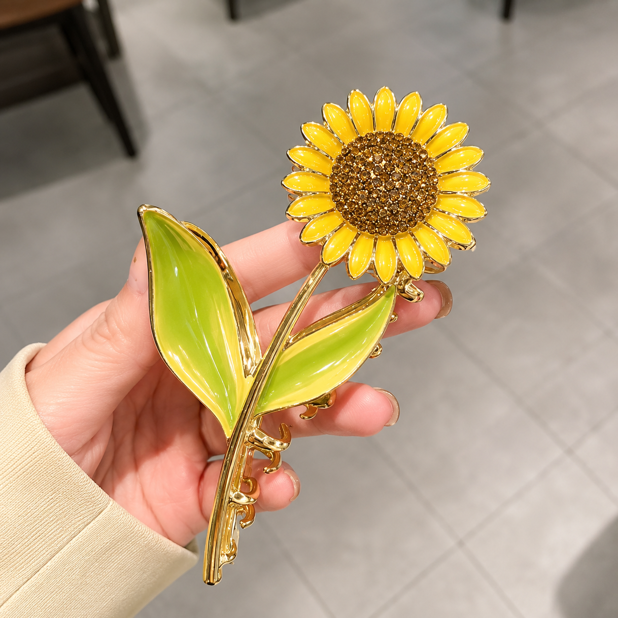Sunflower Metal Hair Claw Clip – Pack of 1